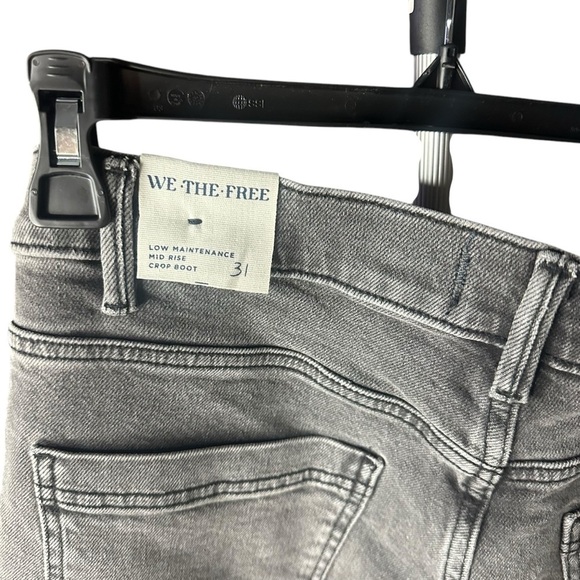 NWT We The Free Low Maintenance Mid Rise Crop Boot Jeans Washed Black FP 31 - Picture 7 of 11